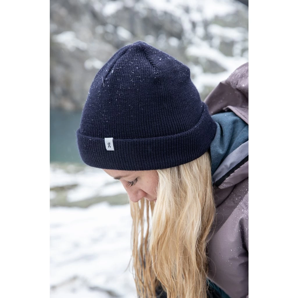 On Running On Merino Beanie - Navy 6 On Running On Merino Beanie - Navy - Afbeelding 4