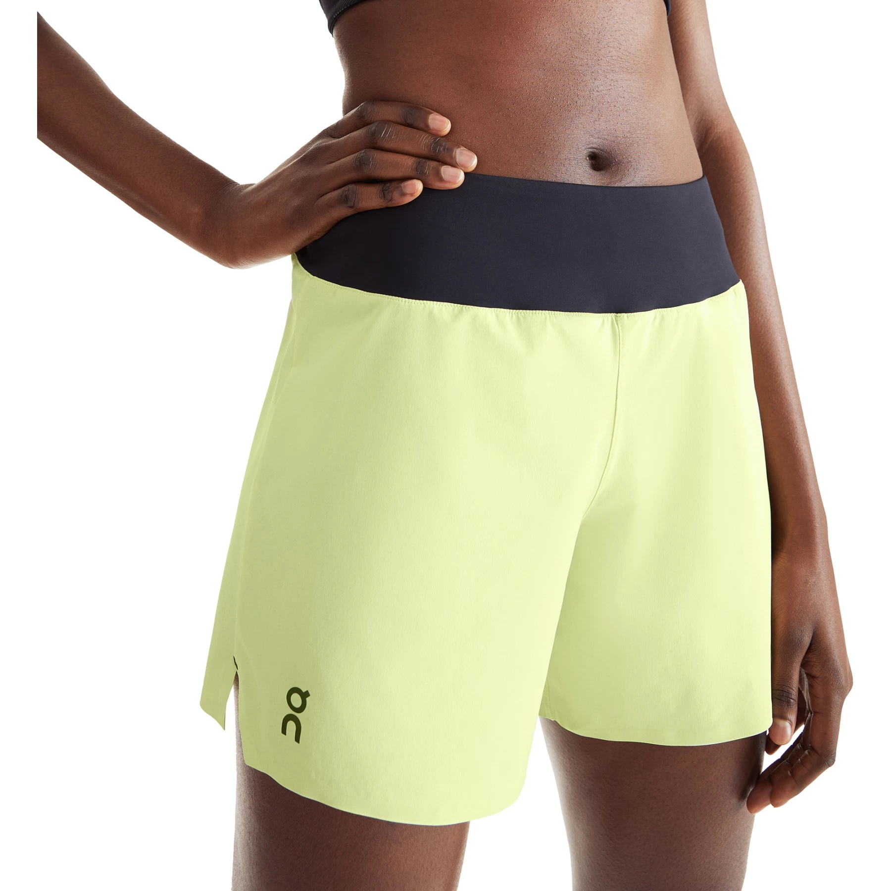 On Running On 5 Inch Running Shorts Dames Hardloopshort - Hay & Black 5 On Running On 5 Inch Running Shorts Dames Hardloopshort - Hay & Black - Afbeelding 3