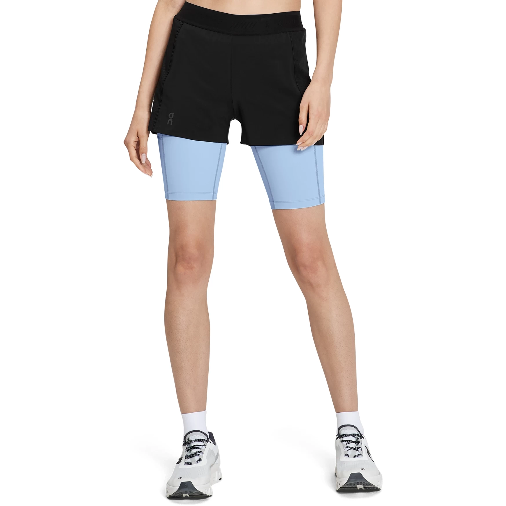 On Running On Active Shorts Dames - Black & Stratosphere 3 On Running On Active Shorts Dames - Black & Stratosphere