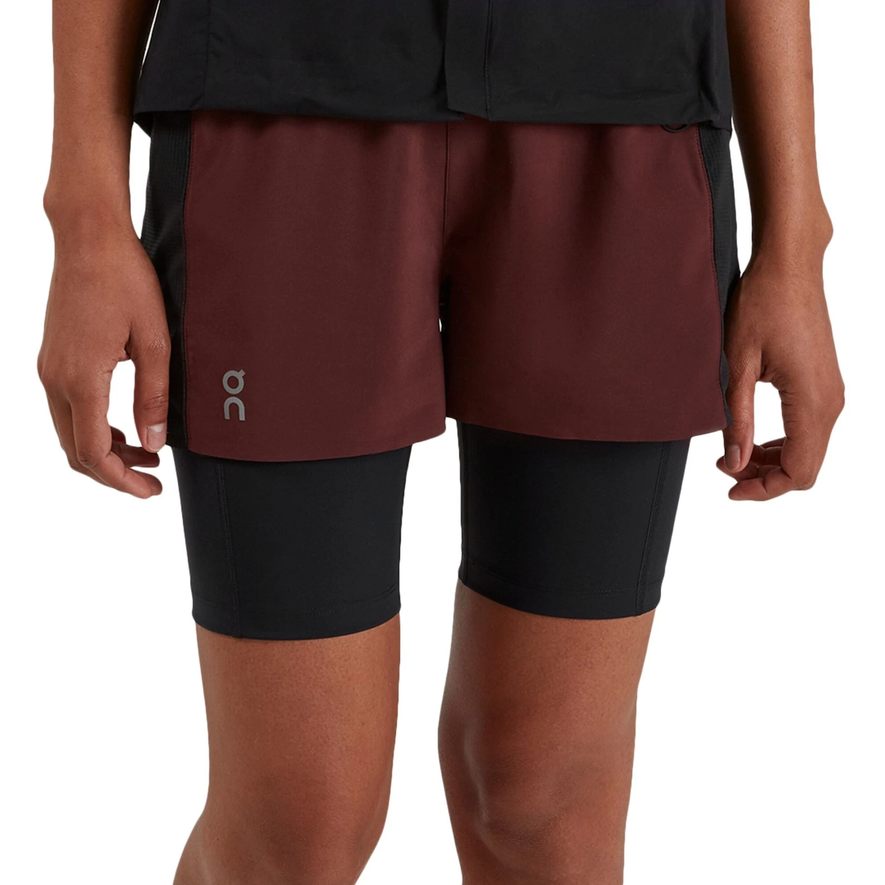 On Running On Active Shorts Dames - Mulberry & Black 3 On Running On Active Shorts Dames - Mulberry & Black