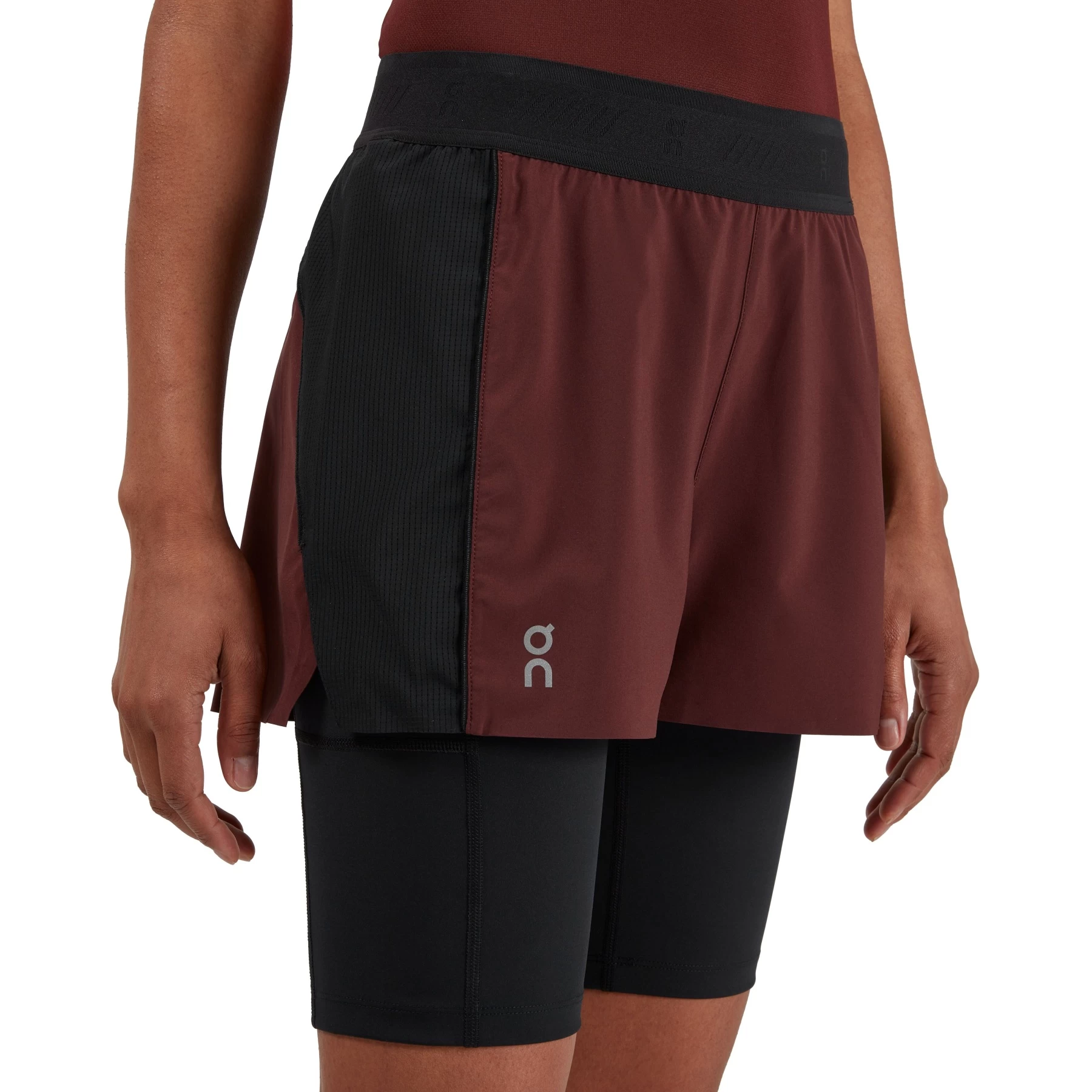On Running On Active Shorts Dames - Mulberry & Black 6 On Running On Active Shorts Dames - Mulberry & Black - Afbeelding 4