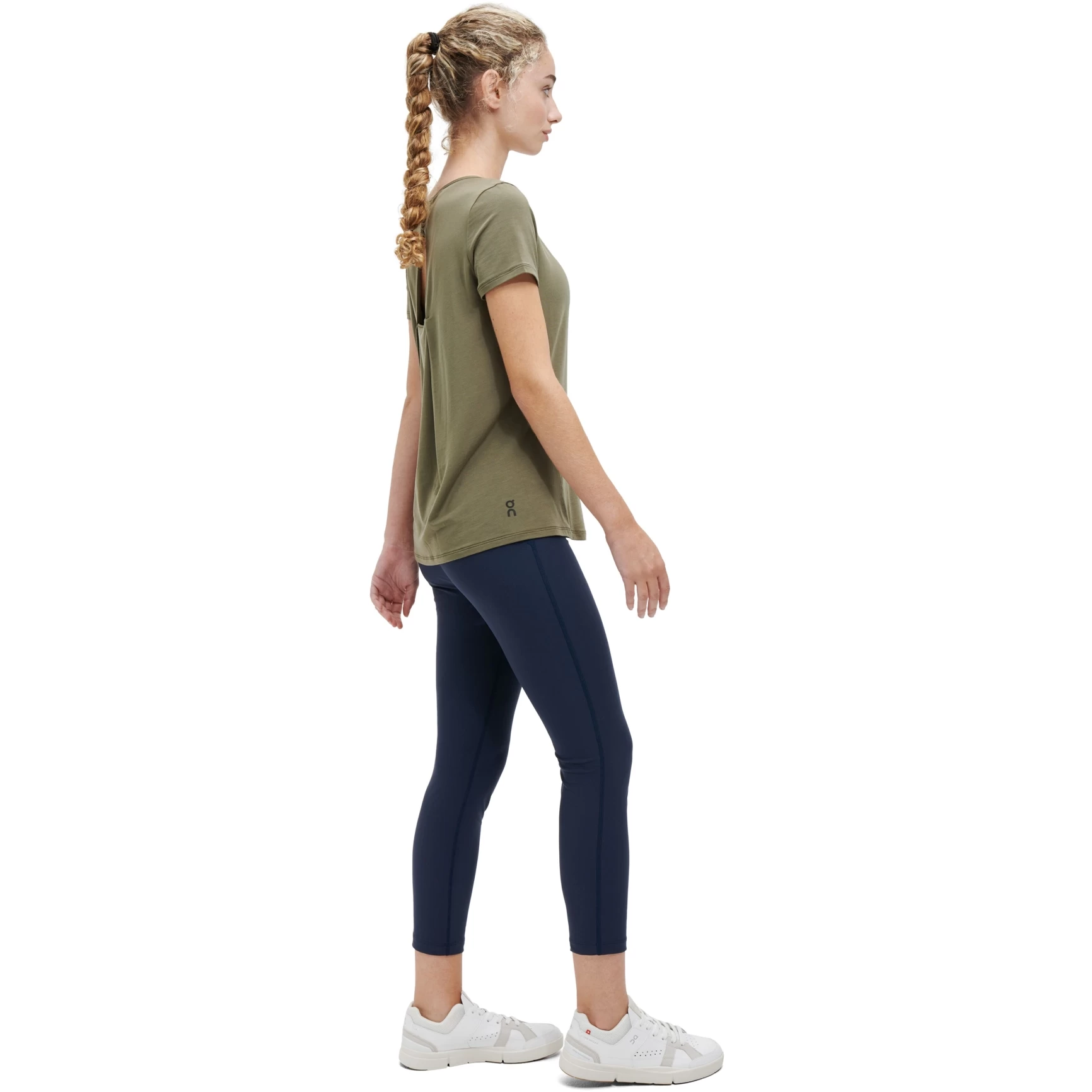 On Running On Active-T Breathe Dames T-Shirt - Olive 5 On Running On Active-T Breathe Dames T-Shirt - Olive - Afbeelding 3