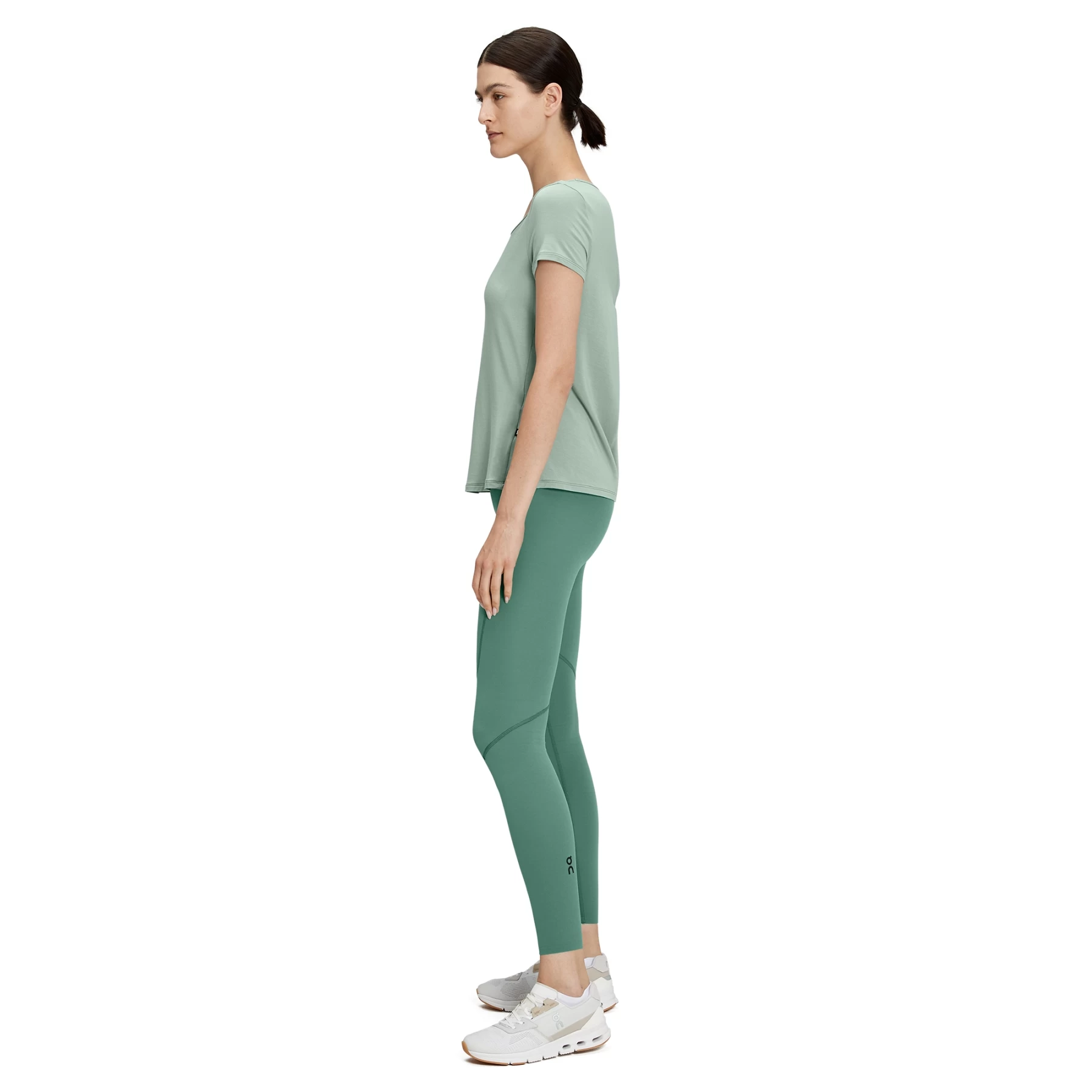 On Running On Active-T Breathe Dames T-Shirt - Moss 4 On Running On Active-T Breathe Dames T-Shirt - Moss - Afbeelding 2