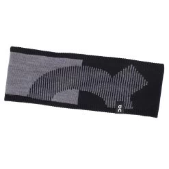 On Running On Explorer Merino Headband - Rock & Black