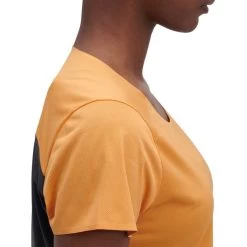 On Running On Performance-T Dames Hardloopshirt - Mango & Black -ON RUNNING Winkel on performance t women running shirt mango black 6 1297120