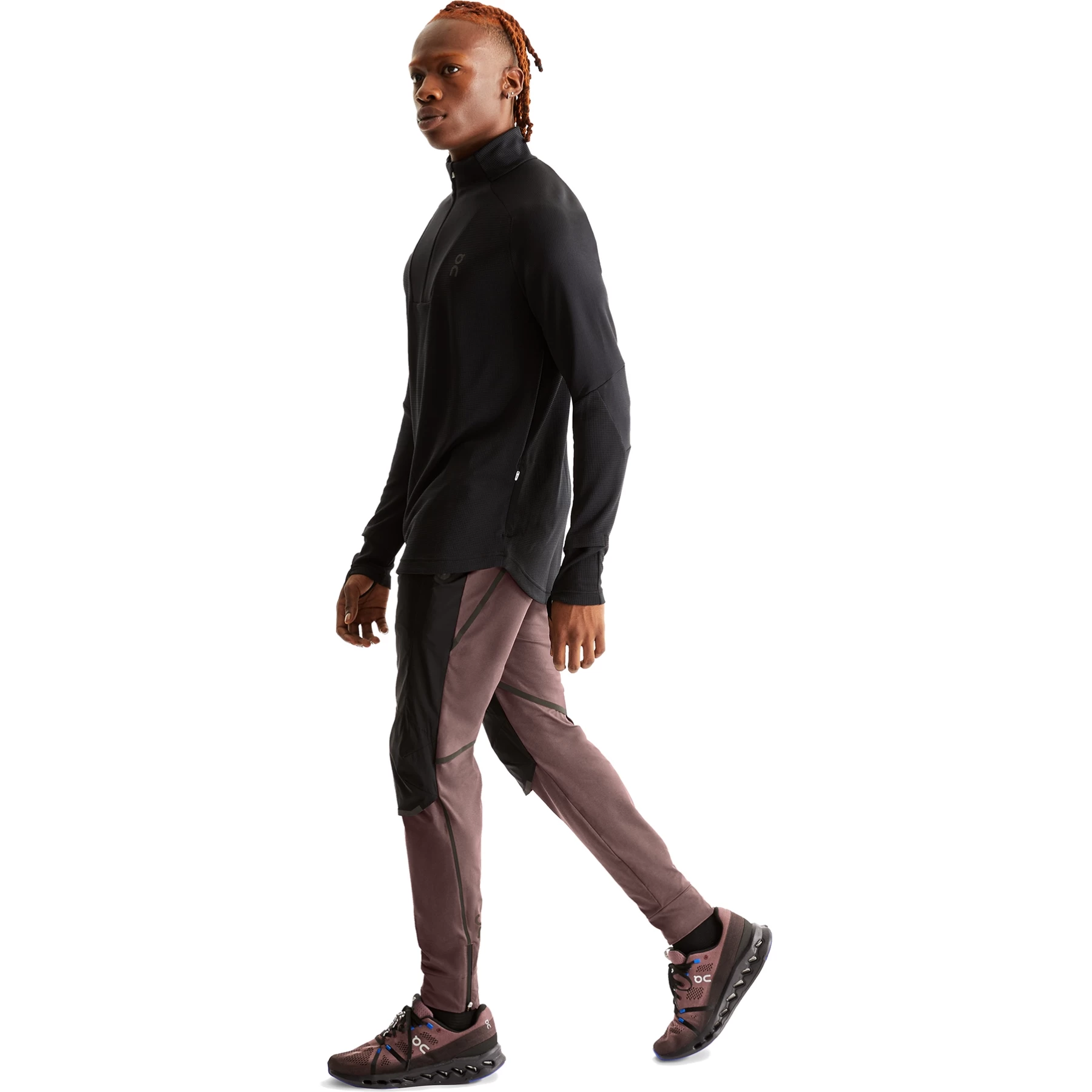 On Running Pants Hardloopbroek - Grape & Zwart 4 On Running Pants Hardloopbroek - Grape & Zwart - Afbeelding 2