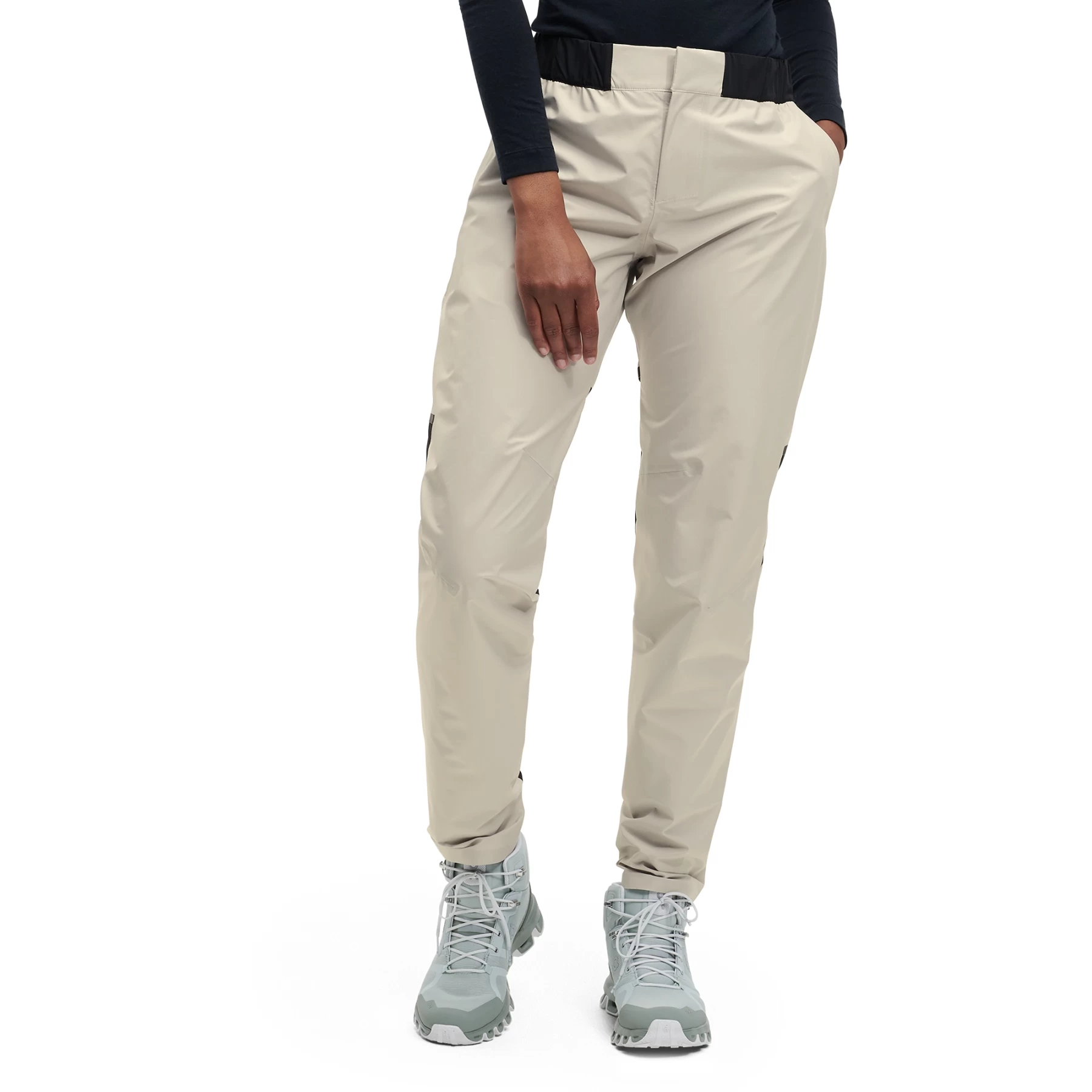 On Running On Storm Pants Women - Pearl & Black 4 On Running On Storm Pants Women - Pearl & Black - Afbeelding 2