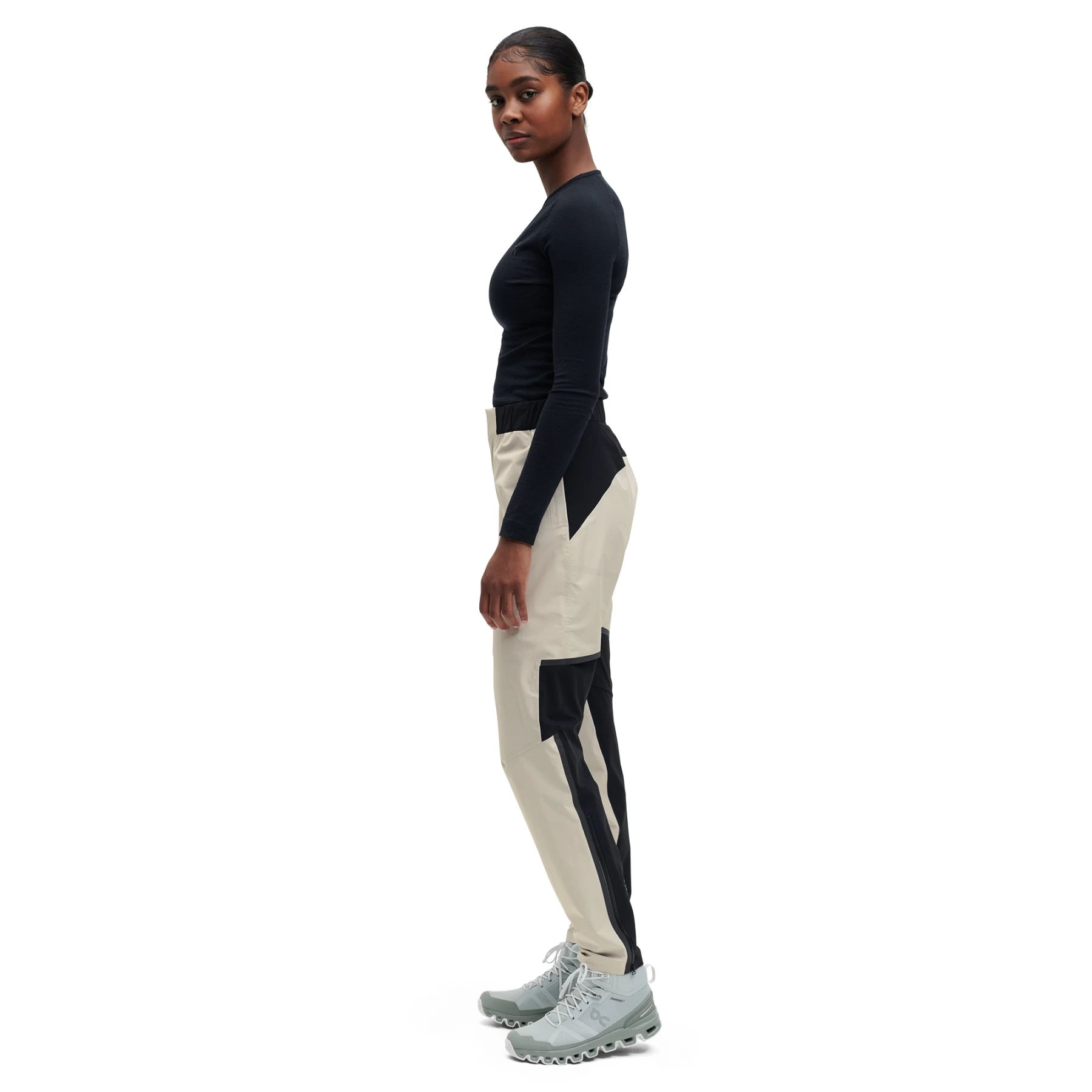 On Running On Storm Pants Women - Pearl & Black 5 On Running On Storm Pants Women - Pearl & Black - Afbeelding 3