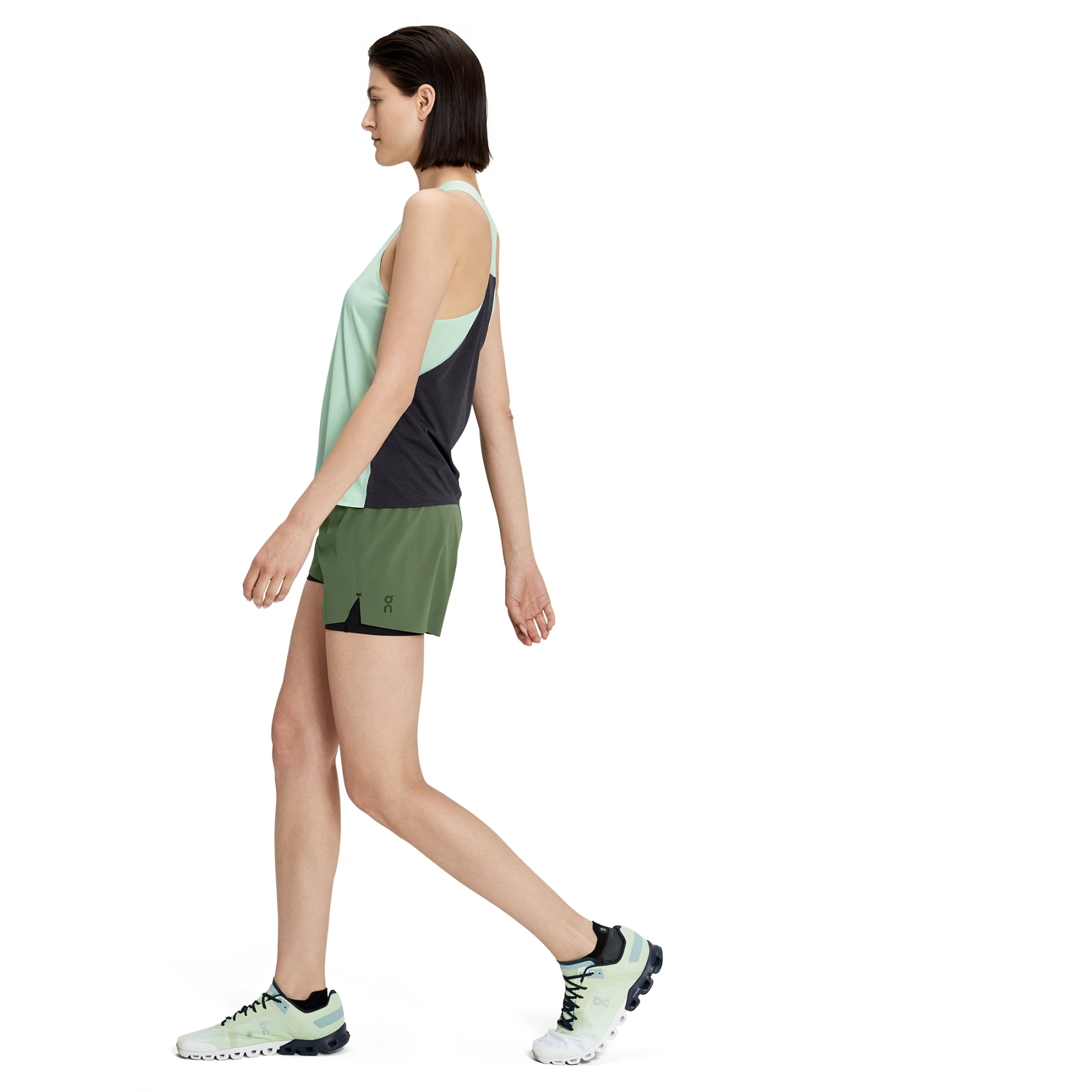 On Running On Tank-T Dames Hardloopshirt - Creek & Black 4 On Running On Tank-T Dames Hardloopshirt - Creek & Black - Afbeelding 2