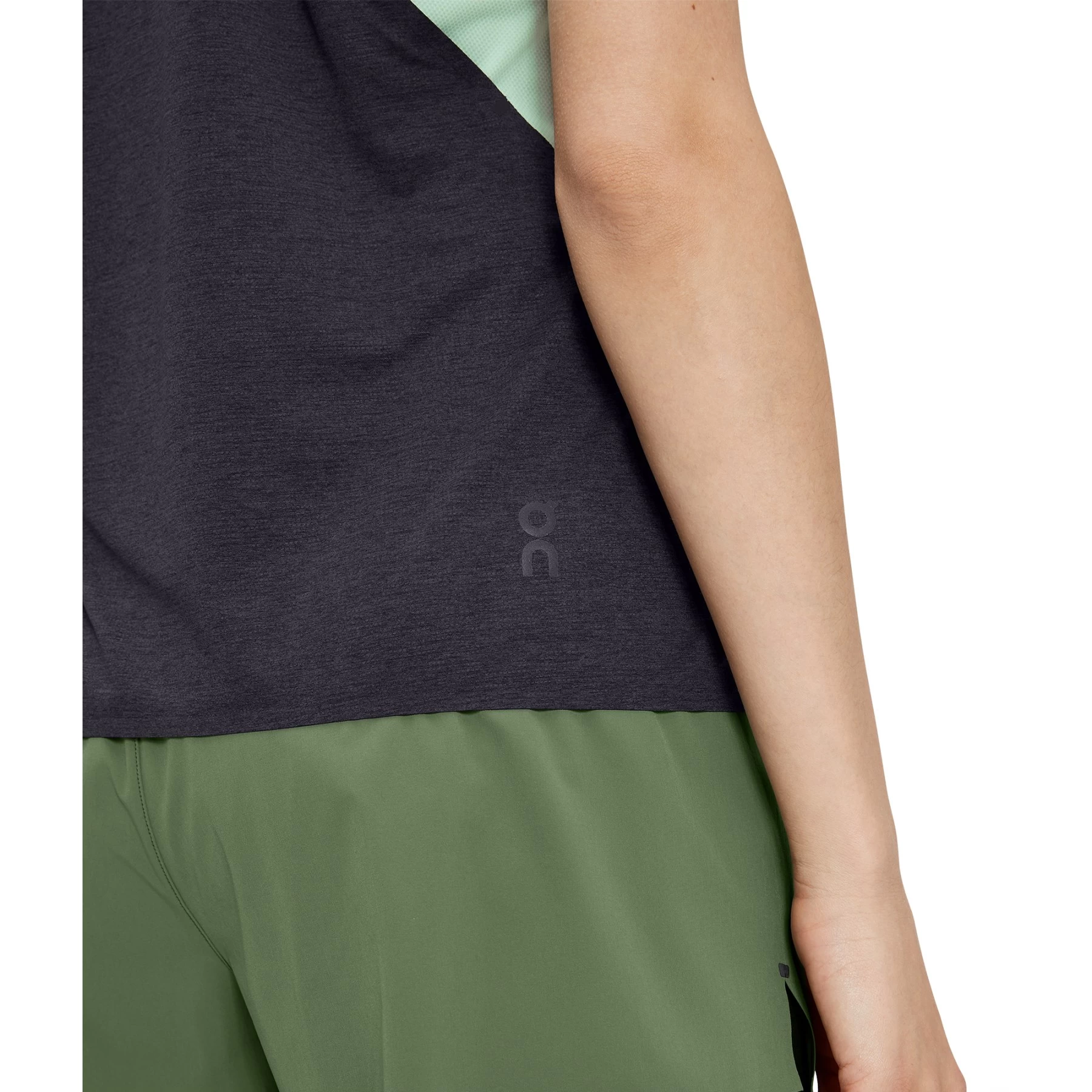 On Running On Tank-T Dames Hardloopshirt - Creek & Black 6 On Running On Tank-T Dames Hardloopshirt - Creek & Black - Afbeelding 4