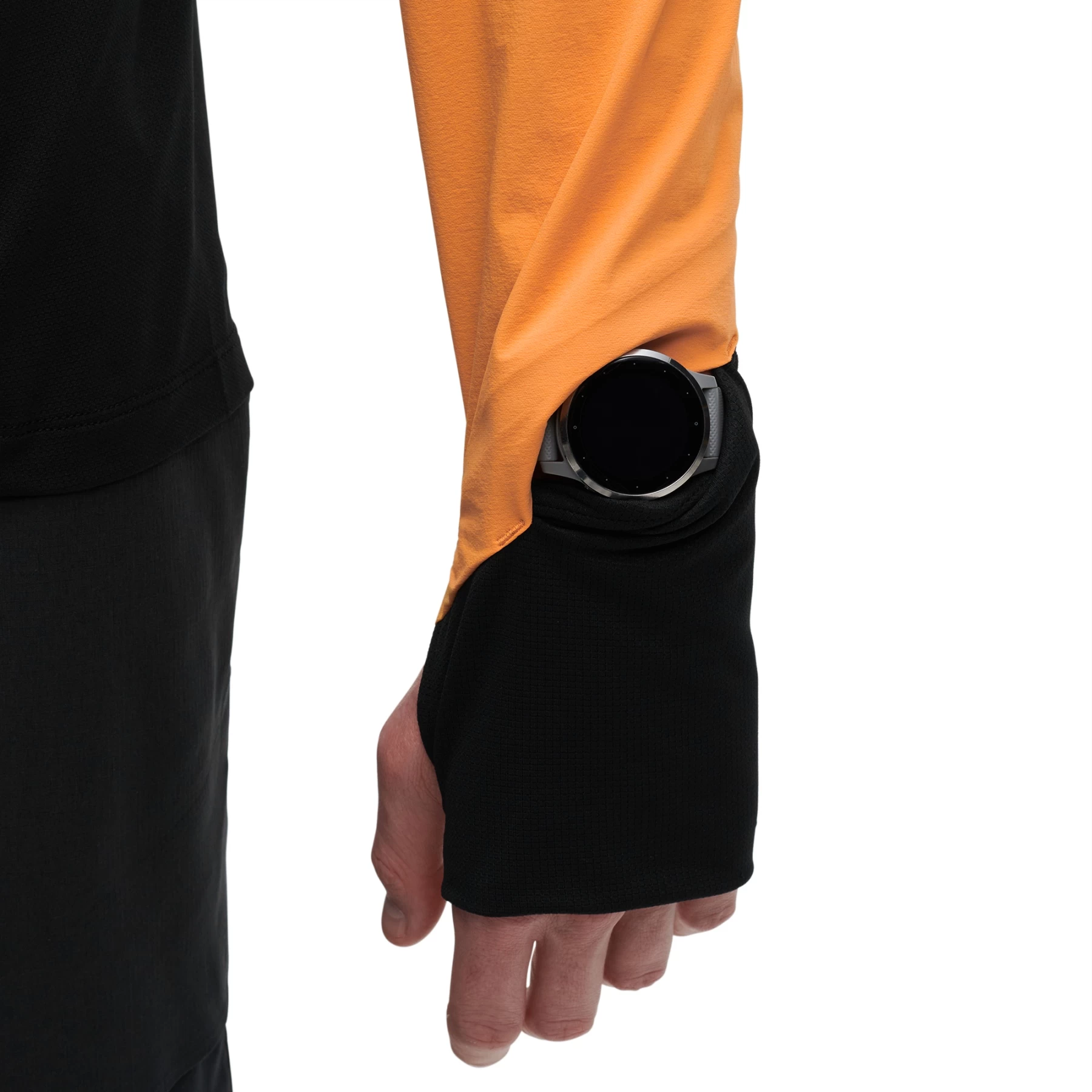 On Running On Trail Breaker Long Sleeve Running Shirt - Mango & Black 10 On Running On Trail Breaker Long Sleeve Running Shirt - Mango & Black - Afbeelding 8