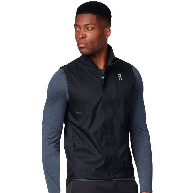 On Running On Weather Vest - Black 3 On Running On Weather Vest - Black