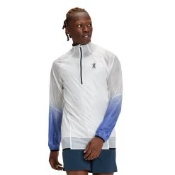 On Running On Zero Jacket Hardloopjack - Undyed-White & Cobalt