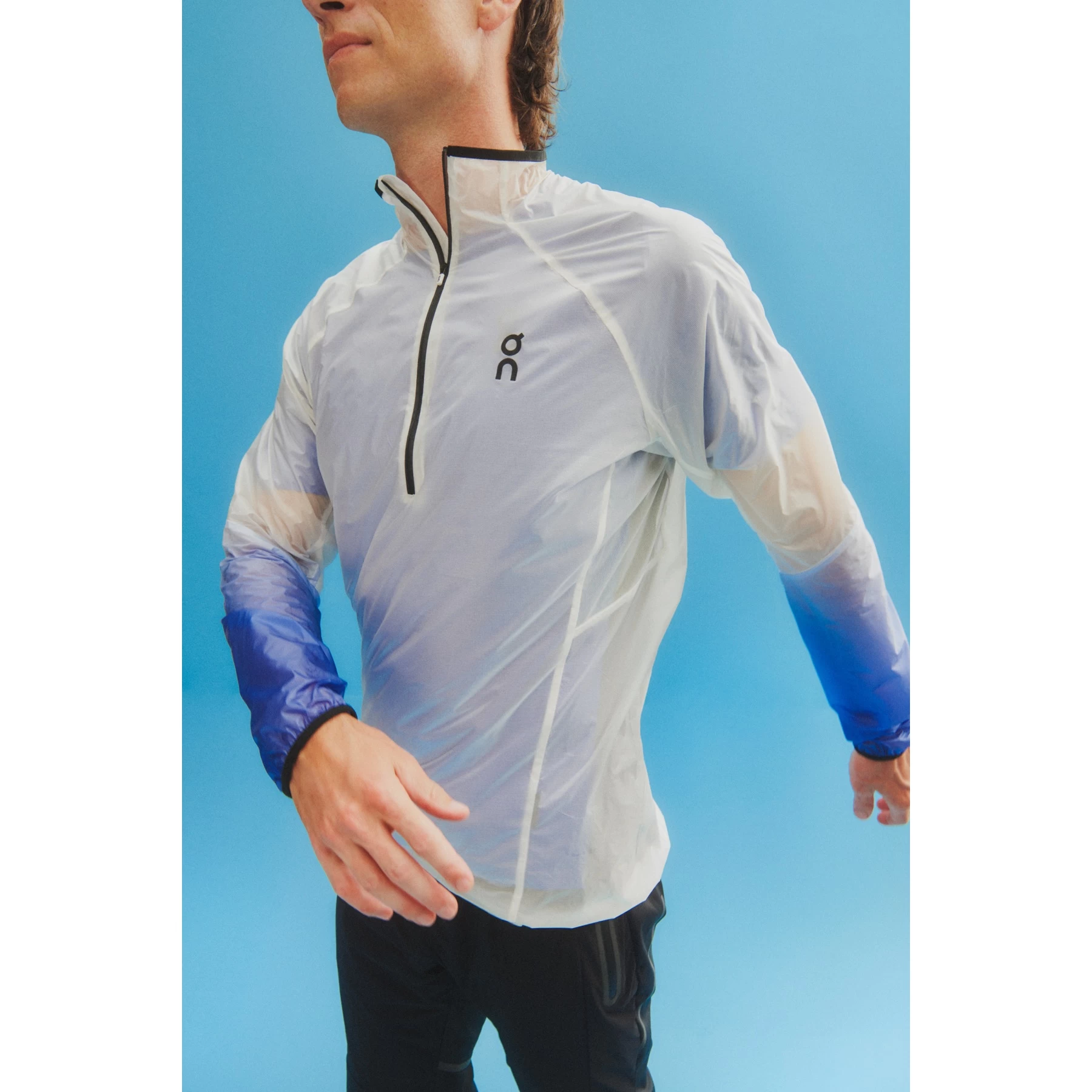 On Running On Zero Jacket Hardloopjack - Undyed-White & Cobalt 14 On Running On Zero Jacket Hardloopjack - Undyed-White & Cobalt - Afbeelding 12